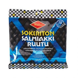 Halva Sokeriton Salmiakki Ruutu - Zuckerfreies Salmiaklakritz (90g)