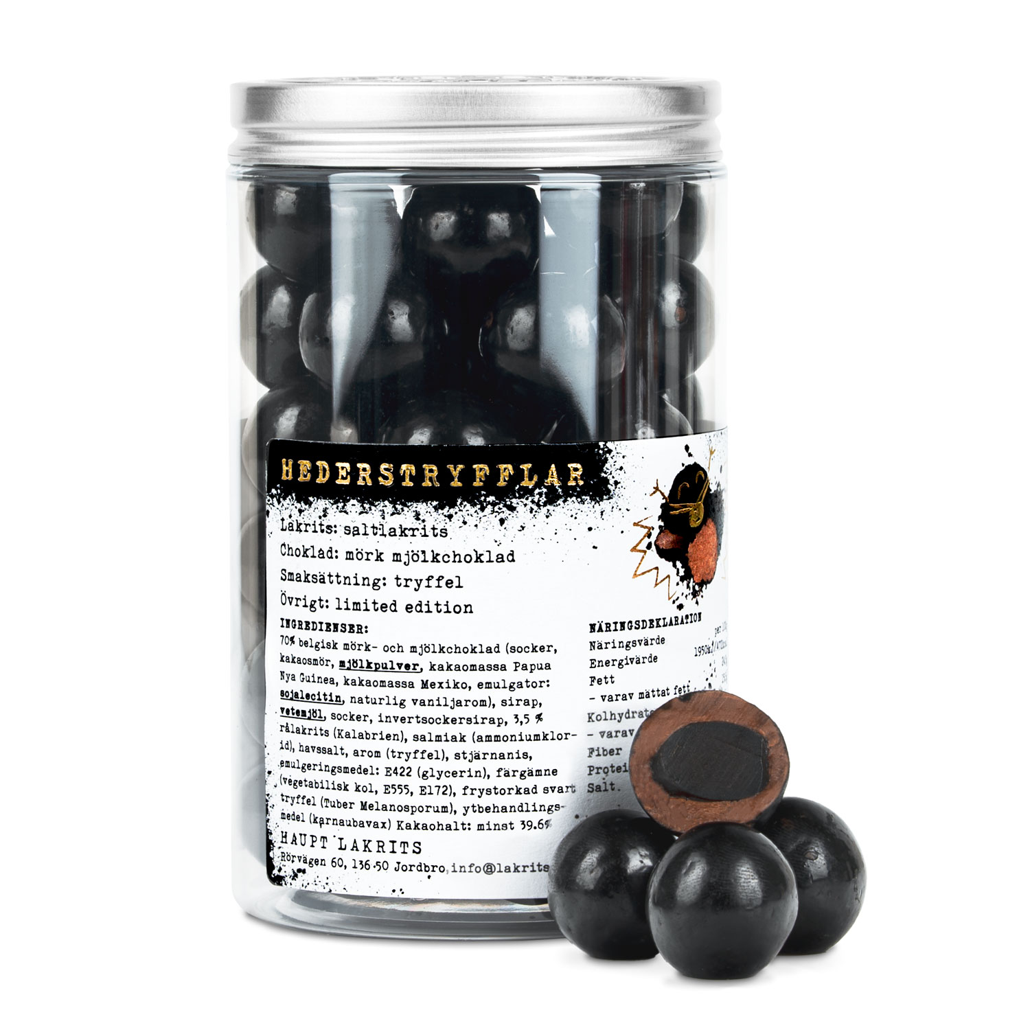 Hederstryfflar - Salziges Lakritz mit Milchschokolde mit Trüffel-Aroma (250g)